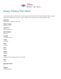 Disney fantasy fact sheet